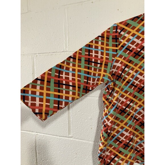 Kim Rogers Womens Multicolor Striped 3/4 Sleeve Blouse 100% Cotton Size Medium - Picture 4 of 7